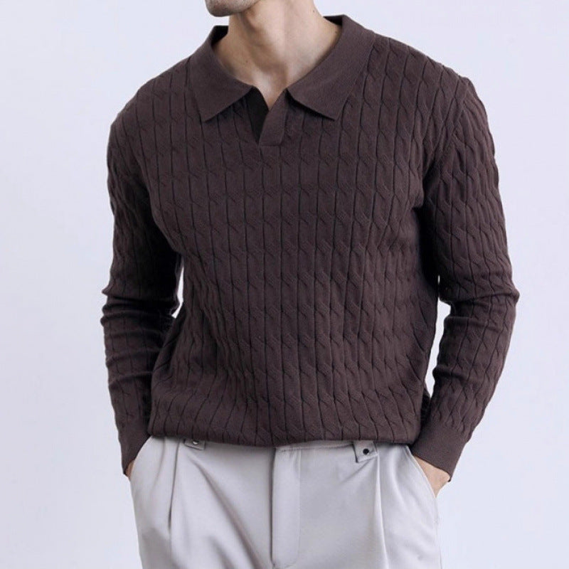 Men's Casual Crew-Neck Pullover Sweater