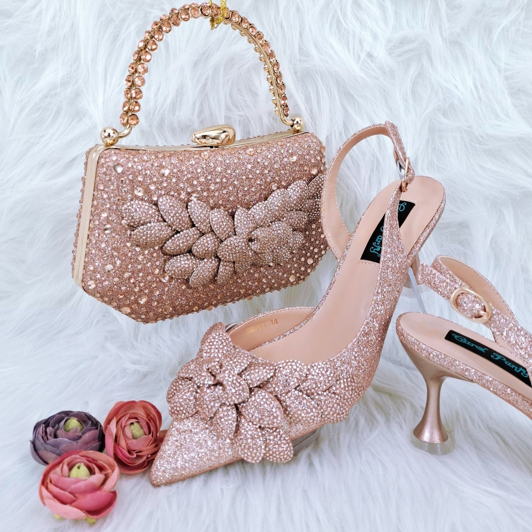Women's Party Shoes and Bag Set