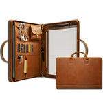 Unisex Full-Grain Leather Briefcase