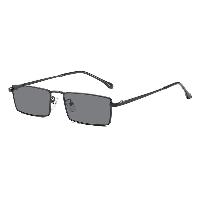 Retro Metal-Frame Square Sunglasses