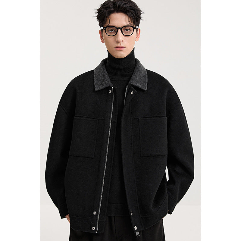 Men's Lamb-Wool Lapel Jacket