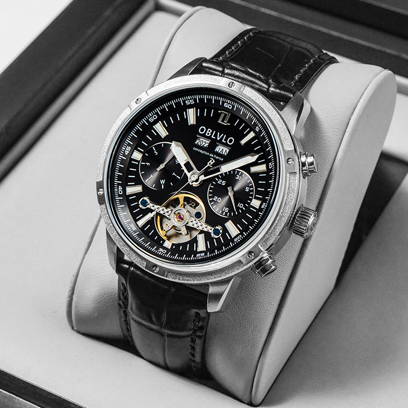Men's Openwork Multifunction Watch