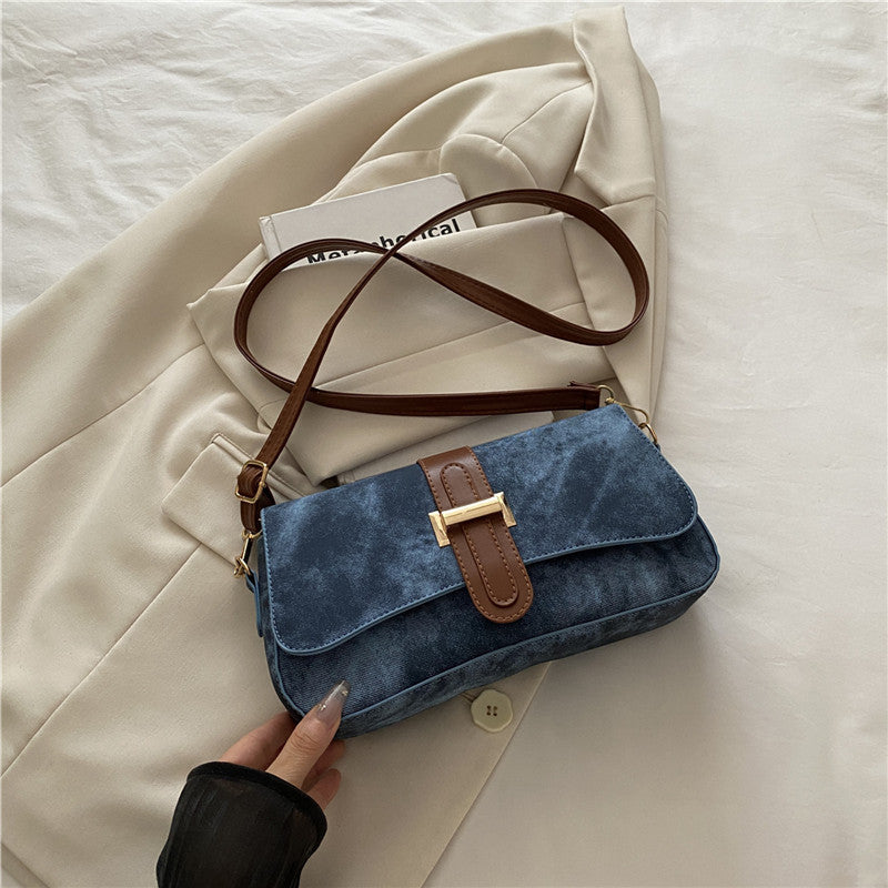 Women's Korean-Style Baguette Shoulder Bag