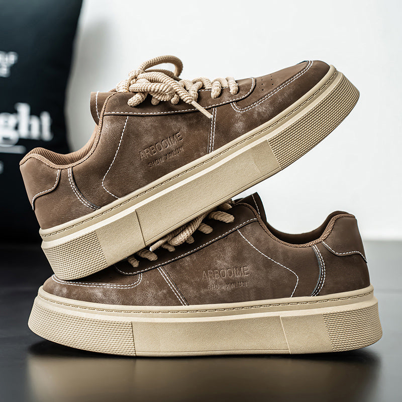 Men's Black Platform Casual Sneakers