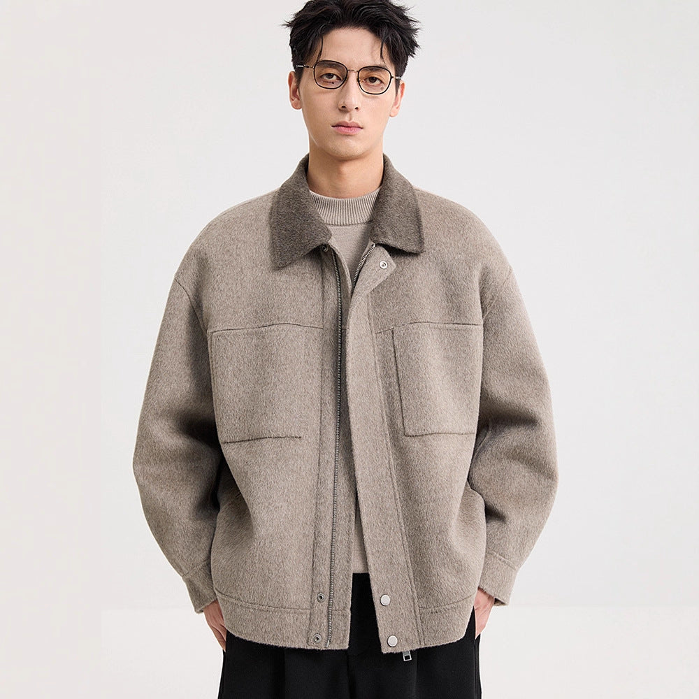 Men's Lamb-Wool Lapel Jacket