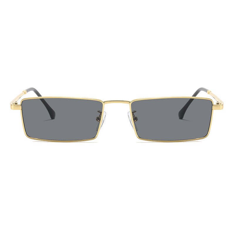 Retro Metal-Frame Square Sunglasses