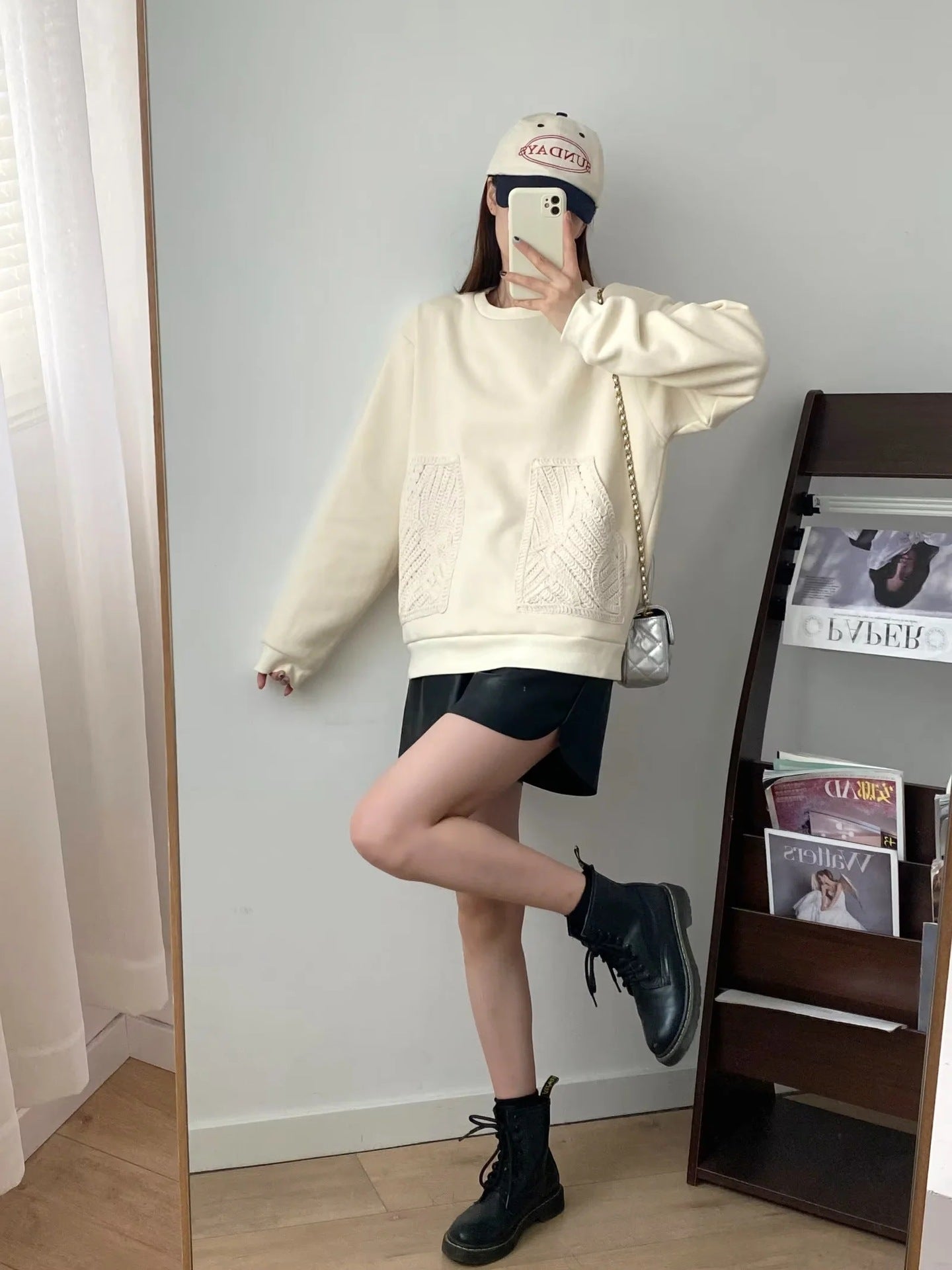 Women's hand-knitted pocket sweater product image 4