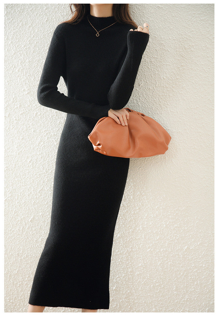 Women's cashmere-blend knitted sheath dress product image 10
