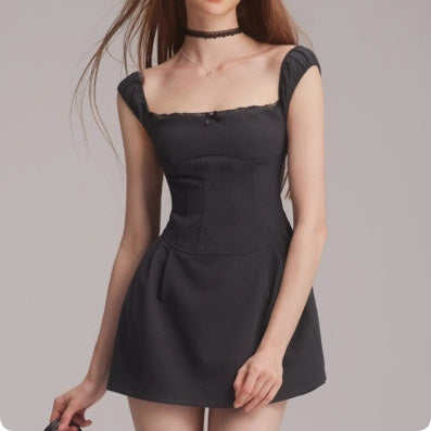 Women's Polka Dot Cinched-Waist Dress