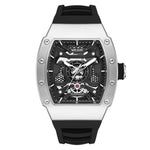 Men's Casual Mechanical Watch with Silicone Strap