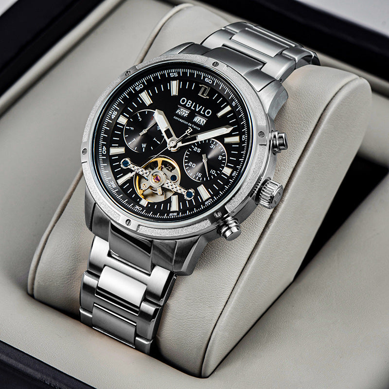 Men's Openwork Multifunction Watch