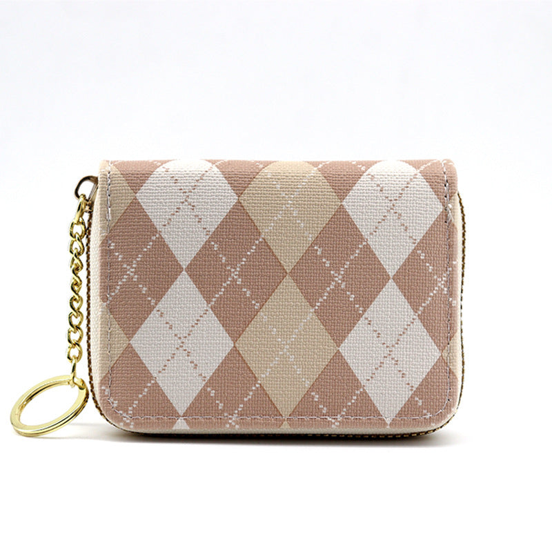 Women's Plaid Zip Coin Purse