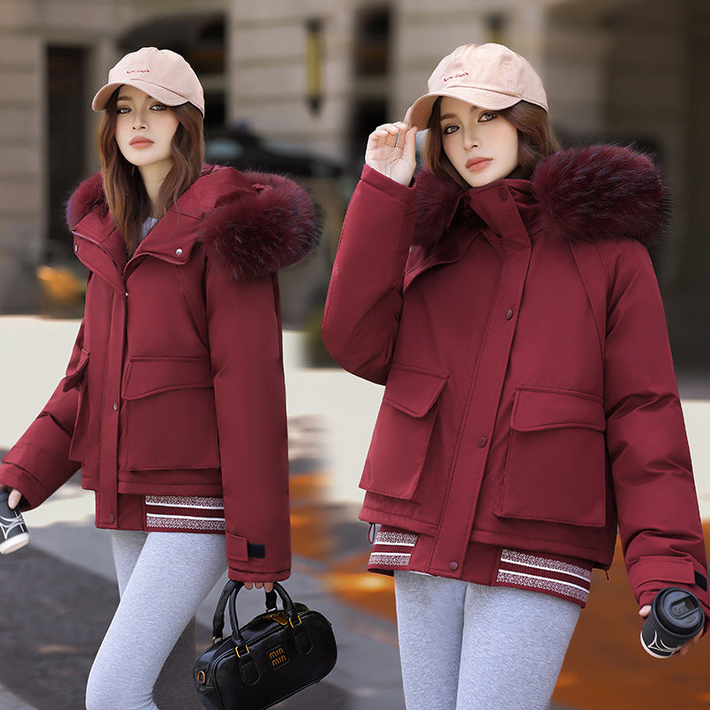 Women's Faux Fur Collar Winter Jacket