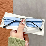 Retro Metal-Frame Square Sunglasses