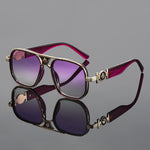 Unisex Square Horse-Detail Sunglasses