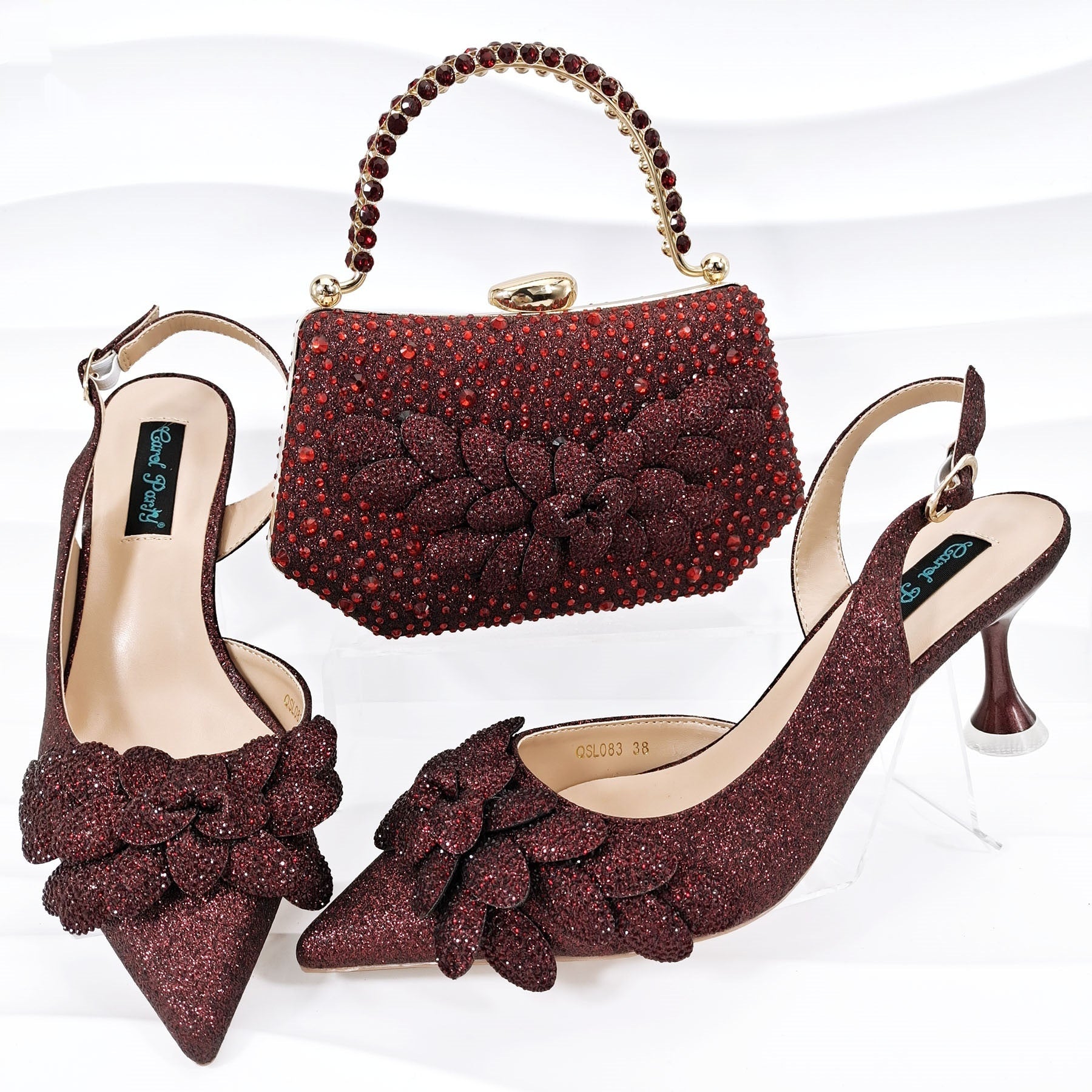 Women's Party Shoes and Bag Set