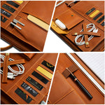 Unisex Full-Grain Leather Briefcase