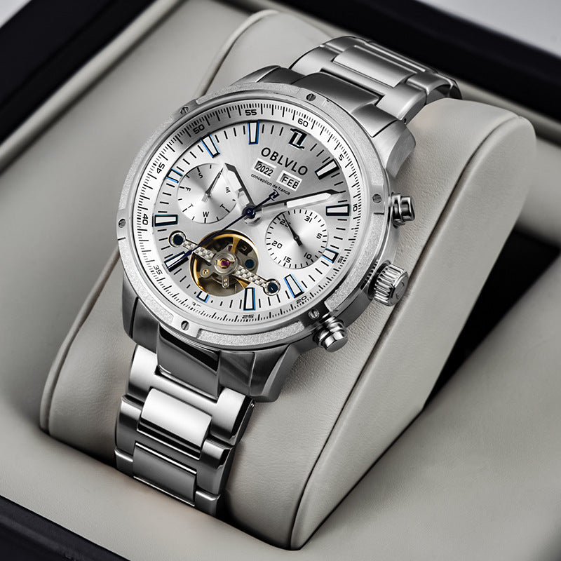 Men's Openwork Multifunction Watch