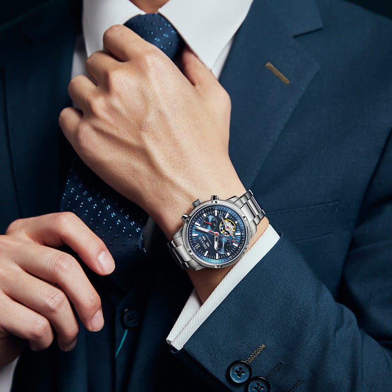Men's Openwork Multifunction Watch
