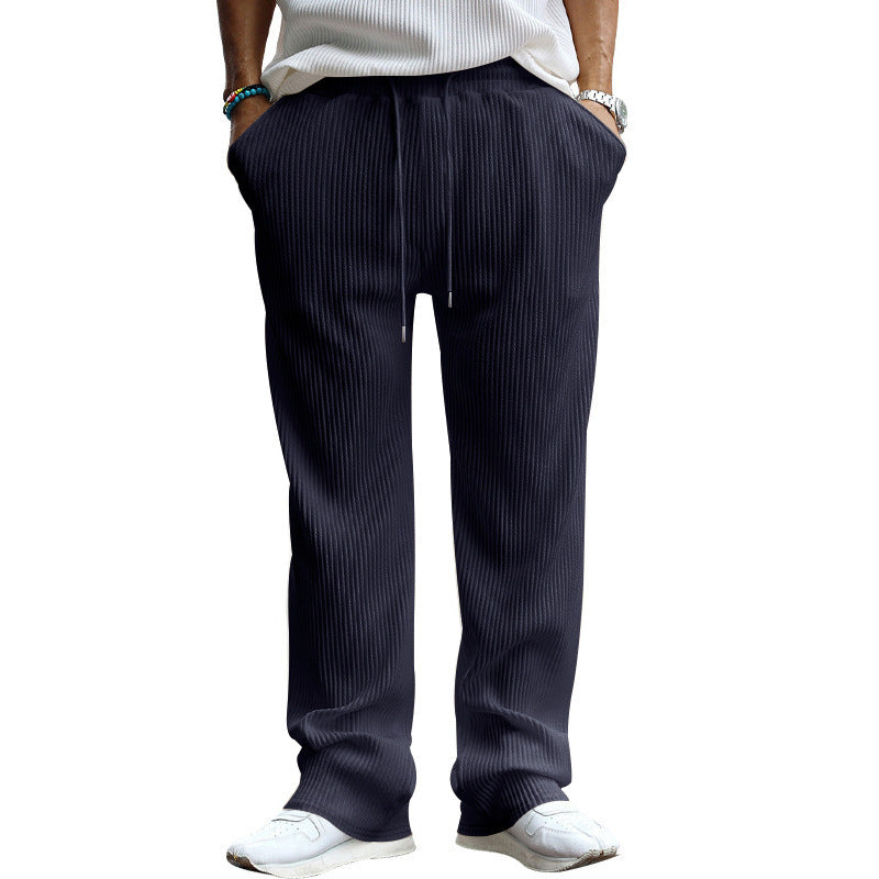 Men's High-Waist Wide-Leg Trousers