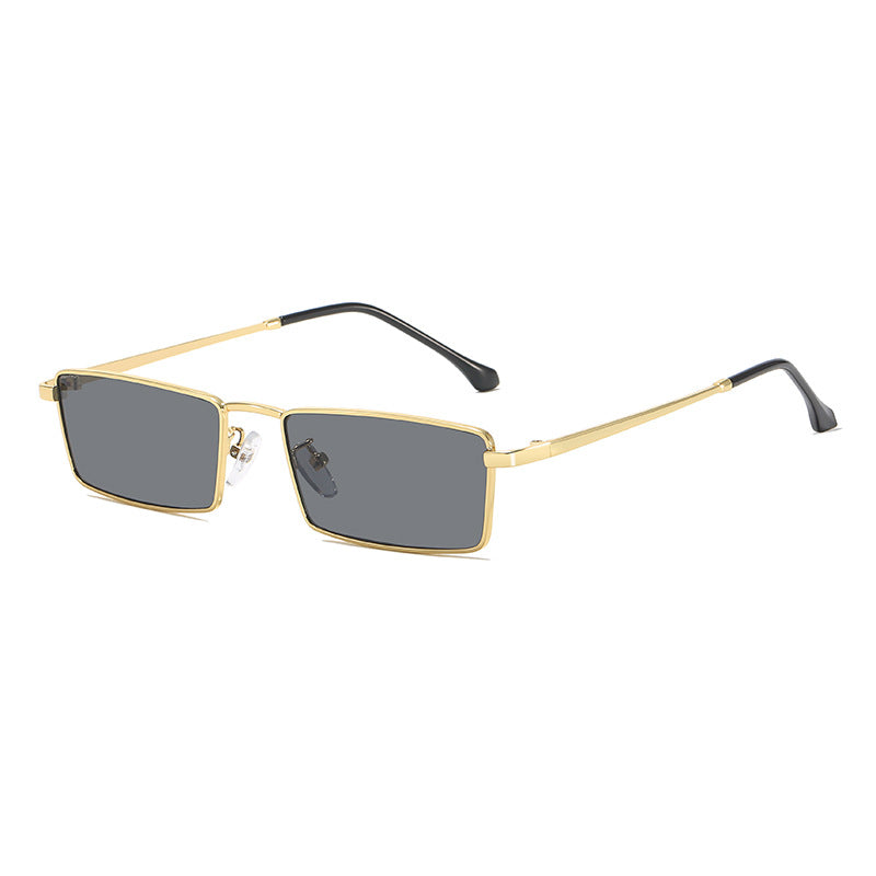 Retro Metal-Frame Square Sunglasses
