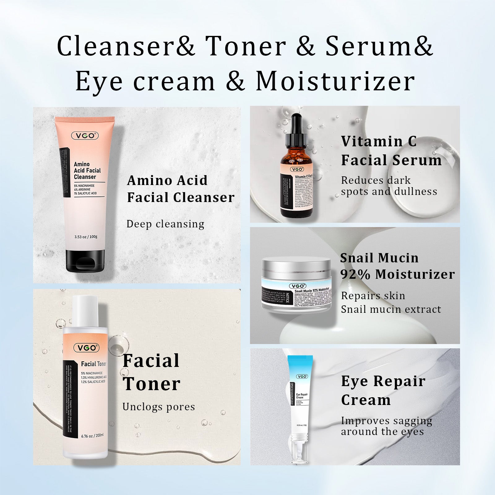 5-Step Facial Skincare Routine Set - image 2